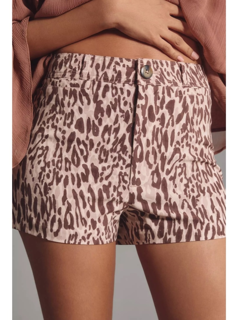 NWT The Ettie Shorts by Maeve Printed Edition Anthropologie Animal Leopard Print